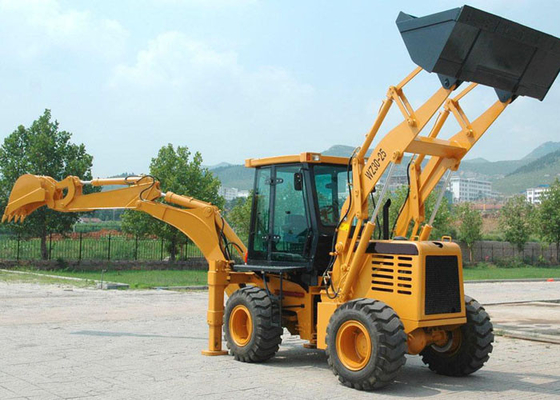 China 360° Rotating Damping Seat Tractor Backhoe Loader for Municipal Projects / Raod Maintenance supplier